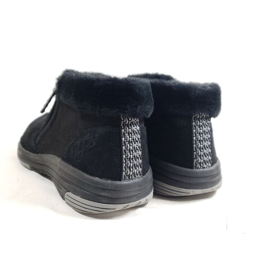 Ryka Anchorage Mid Black Leather Fur-Lined Comfort Walking Boots Size 10 - Picture 5 of 9